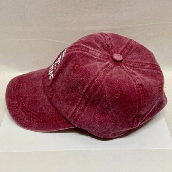 IDK. IDC. IDGAF. Low Profile Hat Red Vintage Washed 6 Panel Adjustable Cap NWT - Picture 4 of 8